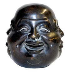 Large Four-Faced Bronze Buddha Head